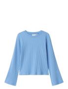 Nkfkalo Ls Short Top Tops Knitwear Pullovers Blue Name It