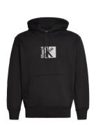 Small Ck Box Hoodie Tops Sweatshirts & Hoodies Hoodies Black Calvin Kl...