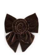 Rosie Velvet Bow Accessories Hair Accessories Hair Pins Brown SUI AVA