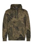 Palm-Camo Double-Knit Hoodie Tops Sweatshirts & Hoodies Hoodies Green ...