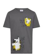 T Shirt Pokemon Tops T-Kortærmet Skjorte Grey Lindex