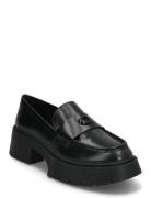 Leah Platform Loafer Shoes Flat Loafers Black Coach