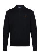 Lunar New Year Polo-Collar Sweater Tops Polos Long-sleeved Black Polo ...