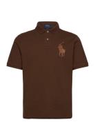 20/1 Mesh-Ssl-Psh Tops Polos Short-sleeved Brown Polo Ralph Lauren