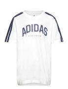 J C Colleg Tee Tops T-Kortærmet Skjorte White Adidas Sportswear