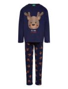 Pyjama(Sweater+Trous Pyjamassæt Navy United Colors Of Benetton