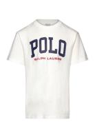 Logo Cotton Jersey Tee Tops T-Kortærmet Skjorte White Ralph Lauren Kid...