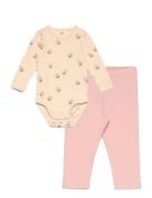 Set Body Leggings Baby Flowers Sets Sets With Body Pink Lindex