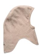 Balaclava Cotton Rib Accessories Headwear Balaclava Beige Huttelihut