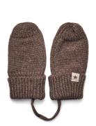 Mittens Wool Knit Accessories Gloves & Mittens Mittens Brown Huttelihu...