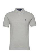 Slim Fit Mesh Polo Shirt Tops Polos Short-sleeved Grey Polo Ralph Laur...