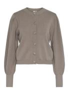 Yasfonny Ls Knit Cardigan S. Noos Tops Knitwear Cardigans Brown YAS