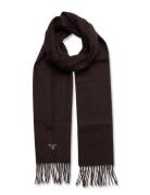 Barbour Plain Lambswool Scarf Accessories Scarves Winter Scarves Black...