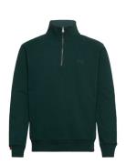Essential Logo Half Zip Tops Knitwear Half Zip Jumpers Green Superdry