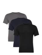 Tshirt Rn 3P Bamboo Tops T-Kortærmet Skjorte Black BOSS