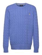 Cable-Knit Cotton Sweater Tops Knitwear Pullovers Blue Ralph Lauren Ki...