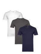 Slim Crewneck 3-Pack Tops T-Kortærmet Skjorte Multi/patterned Polo Ral...