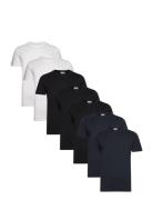 Basic O-Neck Tee S/S 7 Pack Tops T-Kortærmet Skjorte Multi/patterned L...