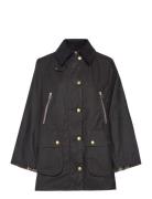 Barbour Lynne Wax Jacket Outerwear Parka Coats Black Barbour