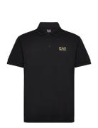 Polo Shirt Tops Polos Short-sleeved Black EA7