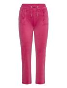 Tonal Wide Leg Jogger Bottoms Sweatpants Pink Juicy Couture