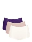 Sloggi Basic+ Maxi C3P Lingerie Panties High Waisted Panties Purple Sl...