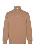 Reg Shield Half Zip Sweat Tops Sweatshirts & Hoodies Sweatshirts Beige...