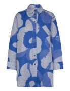 Heitto Unikko Tops Shirts Long-sleeved Blue Marimekko