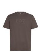 T-Shirt Tops T-Kortærmet Skjorte Brown EA7