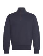 Sacker Rib Half Zip Tops Sweatshirts & Hoodies Sweatshirts Navy GANT