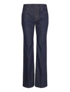 High-Rise Flare Jean Bottoms Jeans Flares Blue Lauren Ralph Lauren