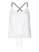 Tjw Essential Strappy Top Tops Blouses Sleeveless White Tommy Jeans