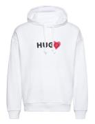 Dewgili Tops Sweatshirts & Hoodies Hoodies White HUGO