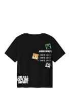 Nkmjafar Minecraft Nreg Ss Top Box Bfu Tops T-Kortærmet Skjorte Black ...