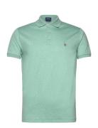 Custom Slim Fit Soft Cotton Polo Shirt Tops Polos Short-sleeved Green ...