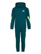 T8-French Terry Pant Set Sets Tracksuits Blue Nike