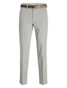 Jpstollie Franco Chino W Belt Bottoms Trousers Chinos Grey Jack & J S