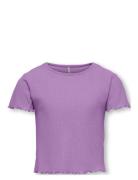 Kognella S/S O-Neck Top Noos Jrs Tops T-Kortærmet Skjorte Purple Kids ...