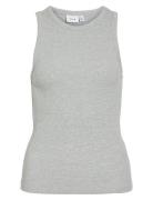 Visola S/L Tank Top - Noos Tops T-shirts & Tops Sleeveless Grey Vila