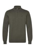 Barbour Cotton Hz Knit Designers Knitwear Half Zip Jumpers Green Barbo...