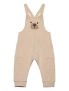 Dungerees W Placement Animal Bottoms Dungarees Beige Lindex