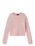 Nlflodet Ls Short S Knit Tops Knitwear Pullovers Pink LMTD