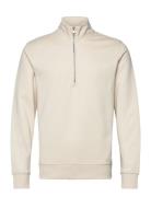 Perkins-Neck Sweater With Zip Tops Sweatshirts & Hoodies Sweatshirts C...