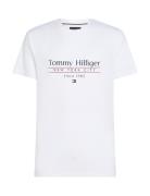 Hilfiger Center Stack Tee Tops T-Kortærmet Skjorte White Tommy Hilfige...
