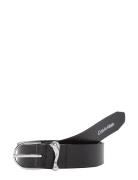 Ck Must Organic Loop Belt 25Mm Bælte Black Calvin Klein