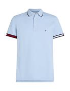 Flag Cuff Slim Fit Polo Tops Polos Short-sleeved Blue Tommy Hilfiger