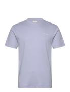 Micro Logo Interlock T-Shirt Tops T-Kortærmet Skjorte Blue Calvin Klei...