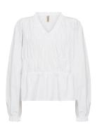 Sc-Netti Tops Blouses Long-sleeved White Soyaconcept