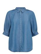 Sc-Liv Tops Shirts Denim Shirts Blue Soyaconcept