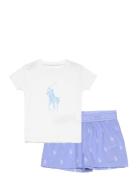 S5-Sleepwear Short Set Sets Sets With Short-sleeved T-shirt Blue Polo ...